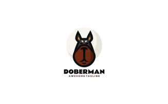 Doberman Simple Mascot Logo 1