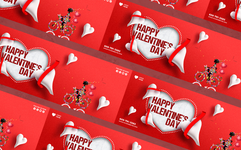 Happy Valentine's Day Template Social Media