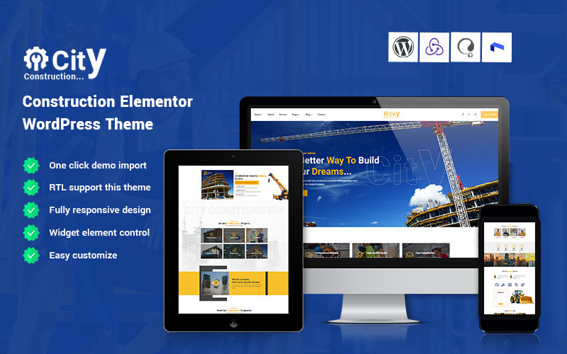 Qcity - Construction Elementor WordPress Them WordPress Theme
