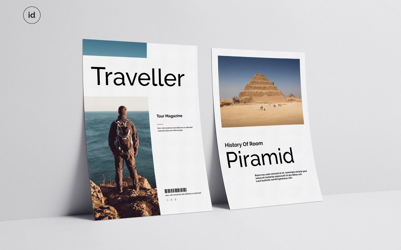 Traveler Magazine InDesign Template Magazine Template