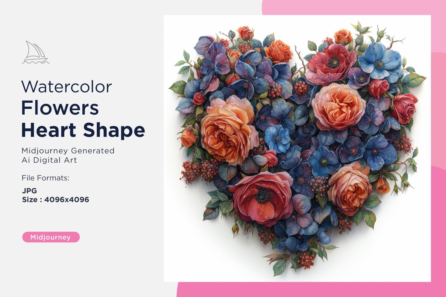 Kit Graphique #390701 Watercolor Fleurs Divers Modles Web - Logo template Preview
