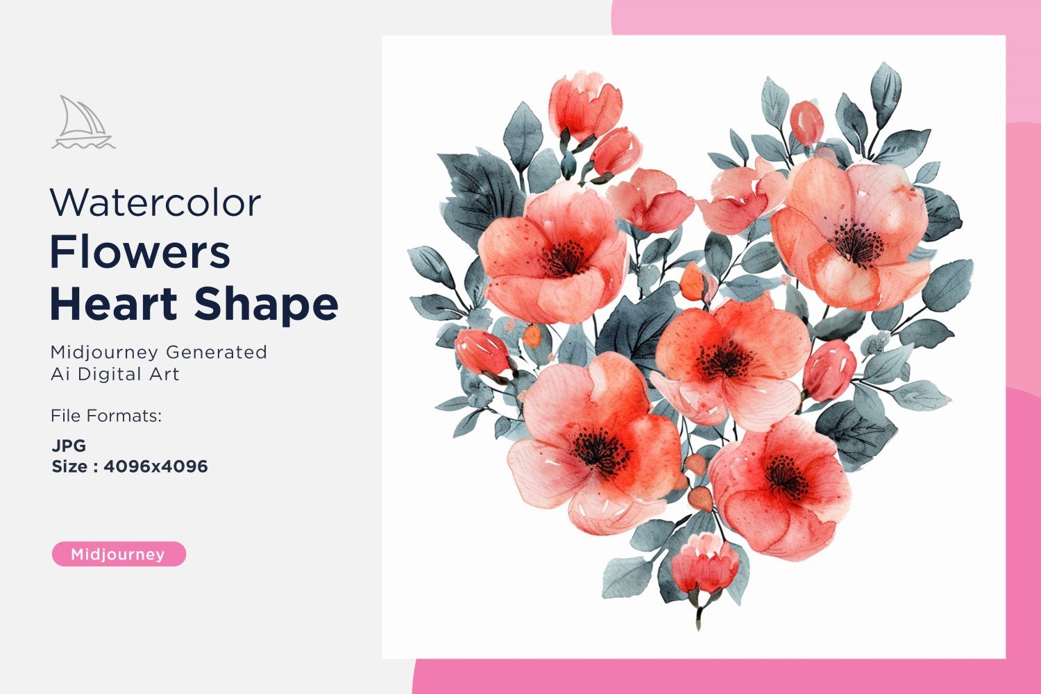 Kit Graphique #390746 Watercolor Flowers Divers Modles Web - Logo template Preview