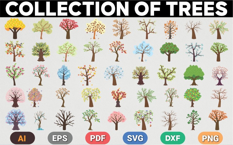 Collection Of Trees Bundles T-shirt