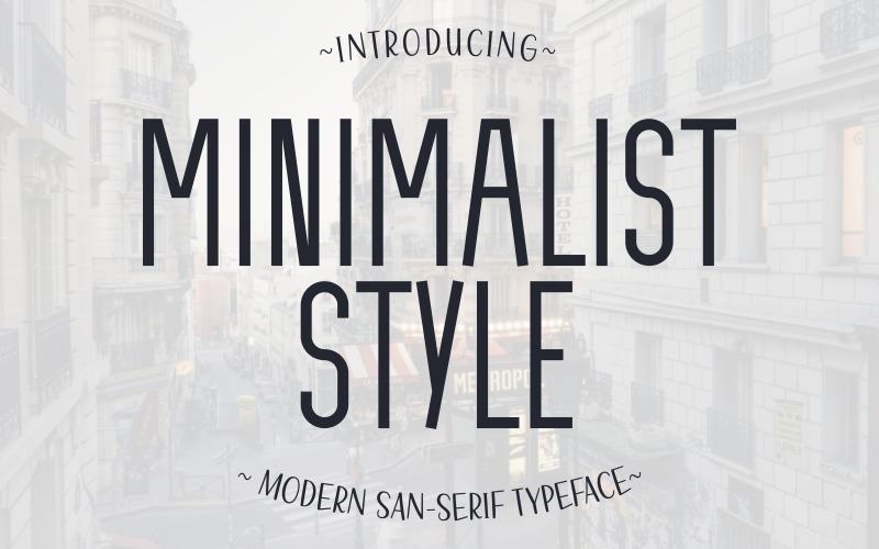 Minimalist Style - Modern Sans Serif Font