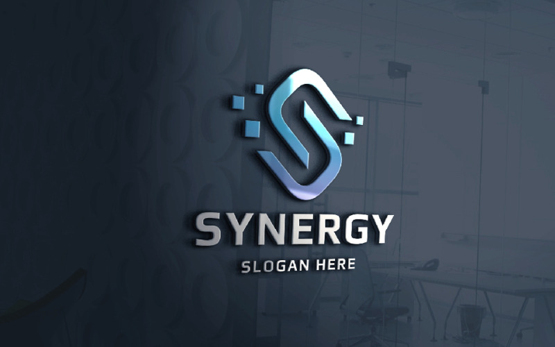 Pro Synergy Letter S Logo Temp Logo Template
