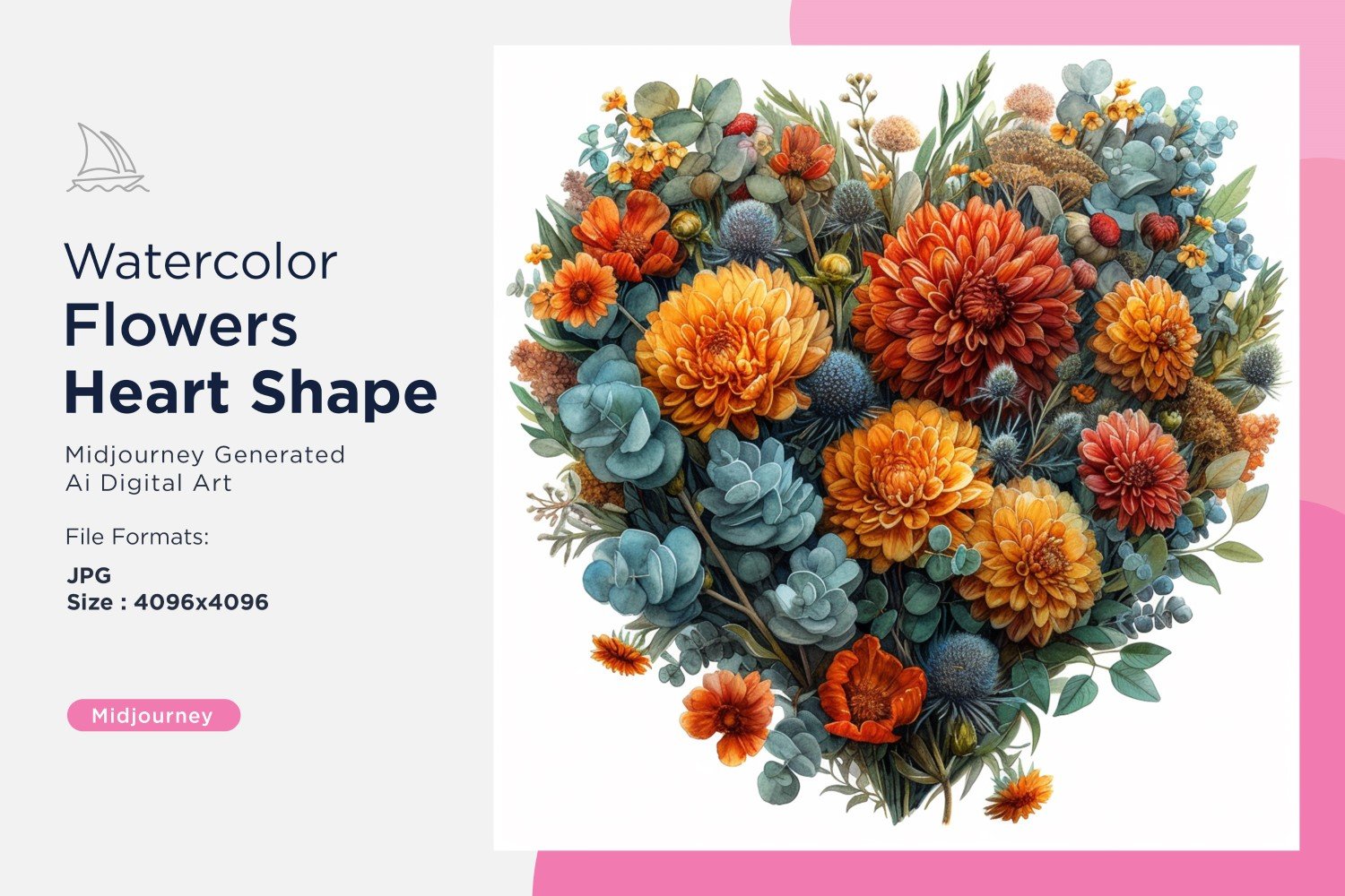 Kit Graphique #390965 Watercolor Fleurs Divers Modles Web - Logo template Preview