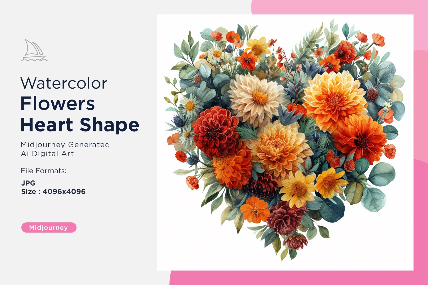 Kit Graphique #390968 Watercolor Fleurs Divers Modles Web - Logo template Preview