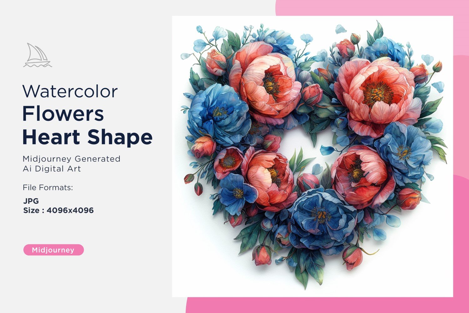 Kit Graphique #390982 Watercolor Flowers Divers Modles Web - Logo template Preview