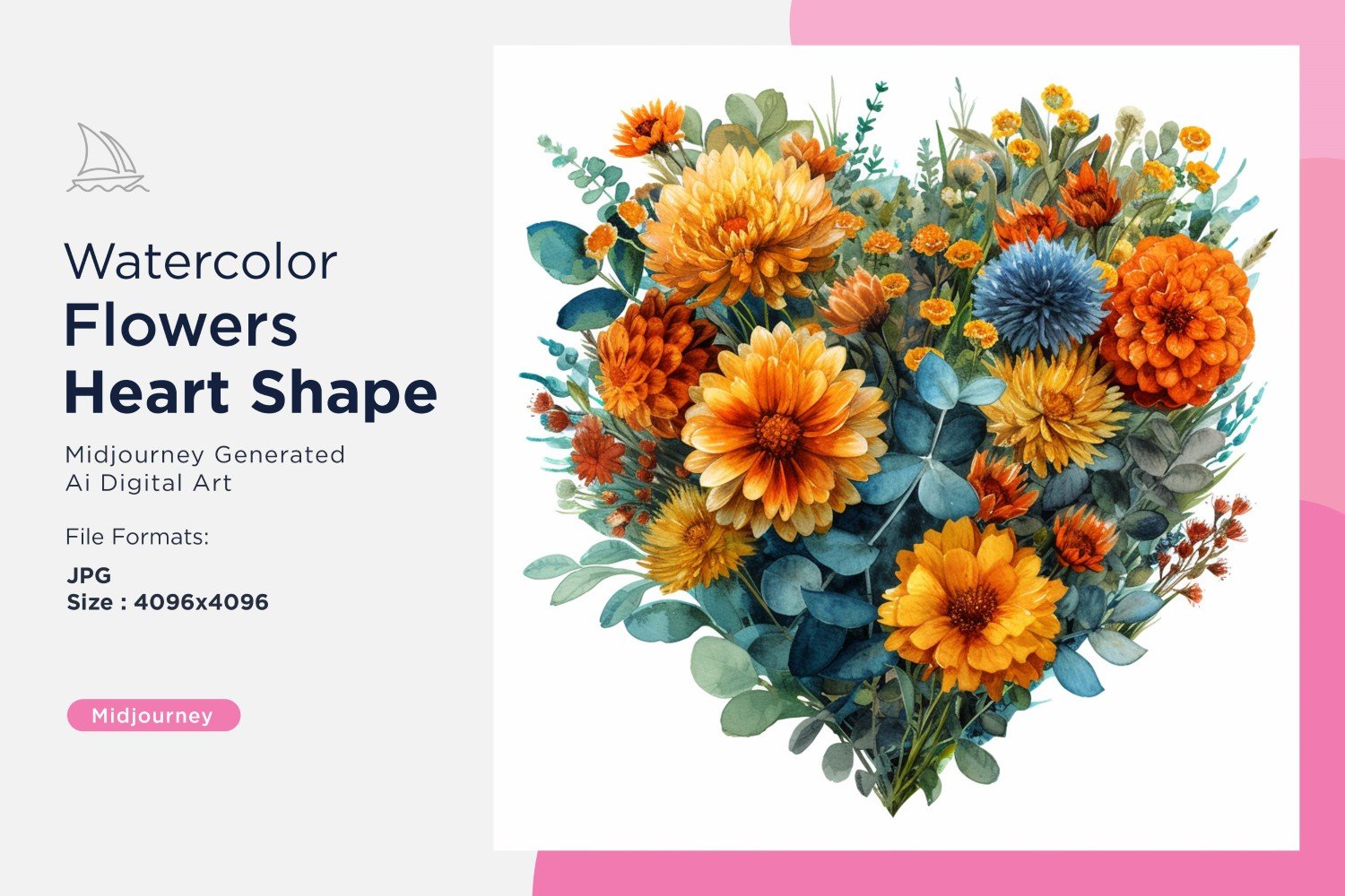 Kit Graphique #390988 Watercolor Fleurs Divers Modles Web - Logo template Preview
