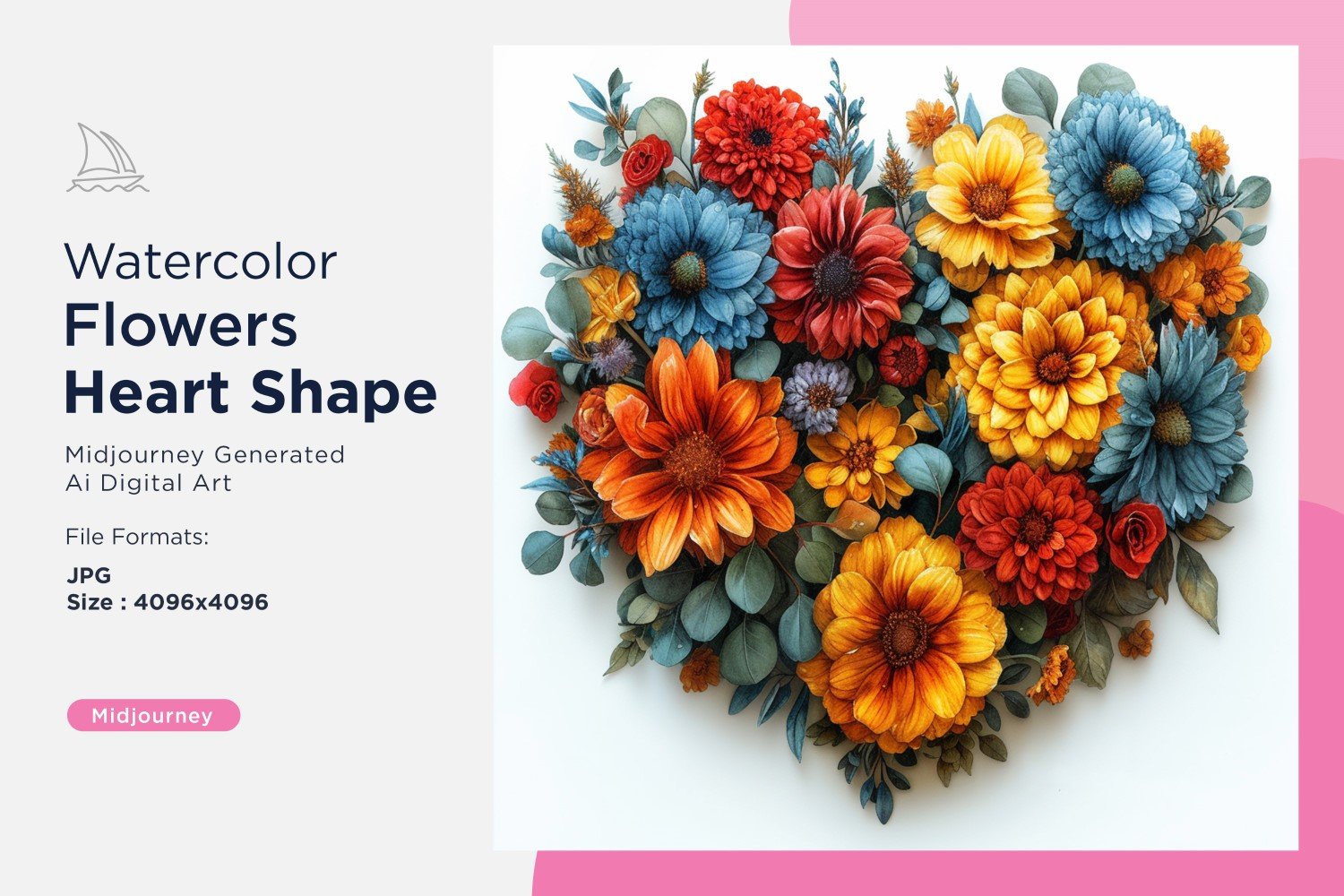 Kit Graphique #390993 Watercolor Fleurs Divers Modles Web - Logo template Preview
