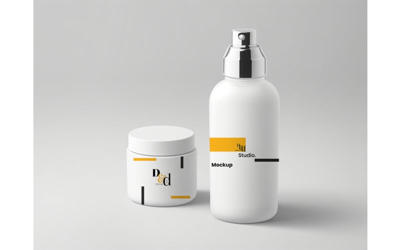 Cosmetic Dispenser Bottle image of blank mockup #02 Product Mockup