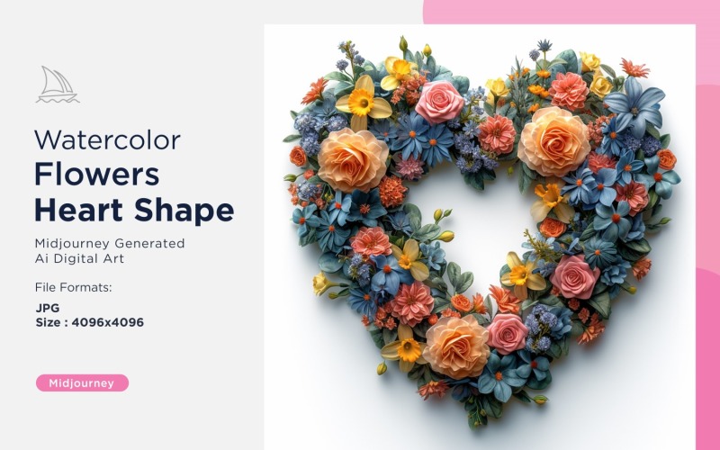 Flowers Heart Shape Everlasting Love A Valentine's Celebration 06 Illustration