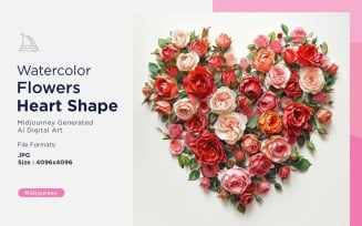 Flowers Heart Shape Love's Illumination A Valentine's Radiance 04