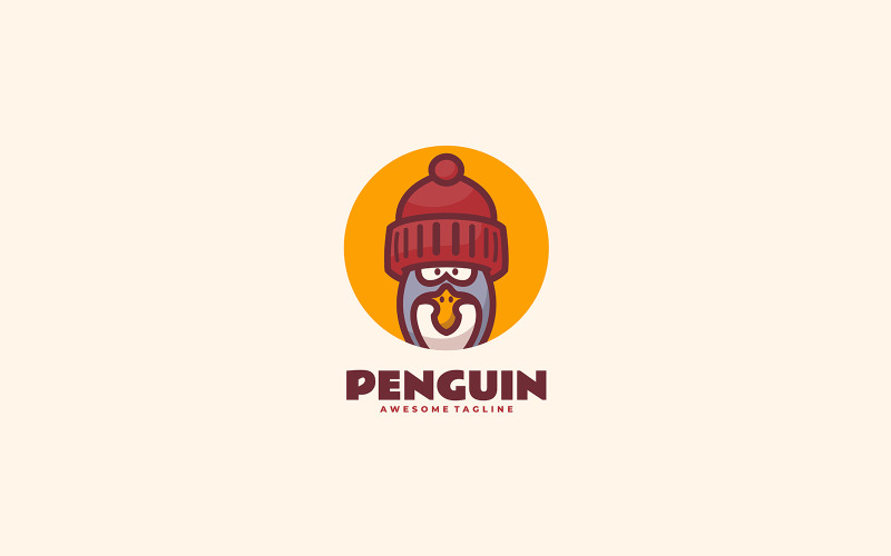 Penguin Mascot Cartoon Logo 6 Logo Template