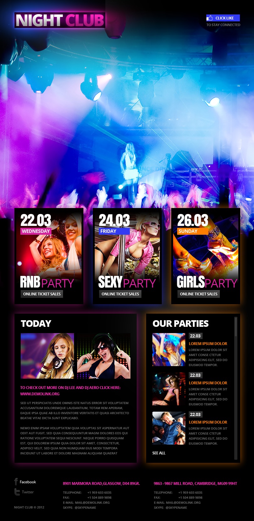 Night Club Facebook Template 39156
