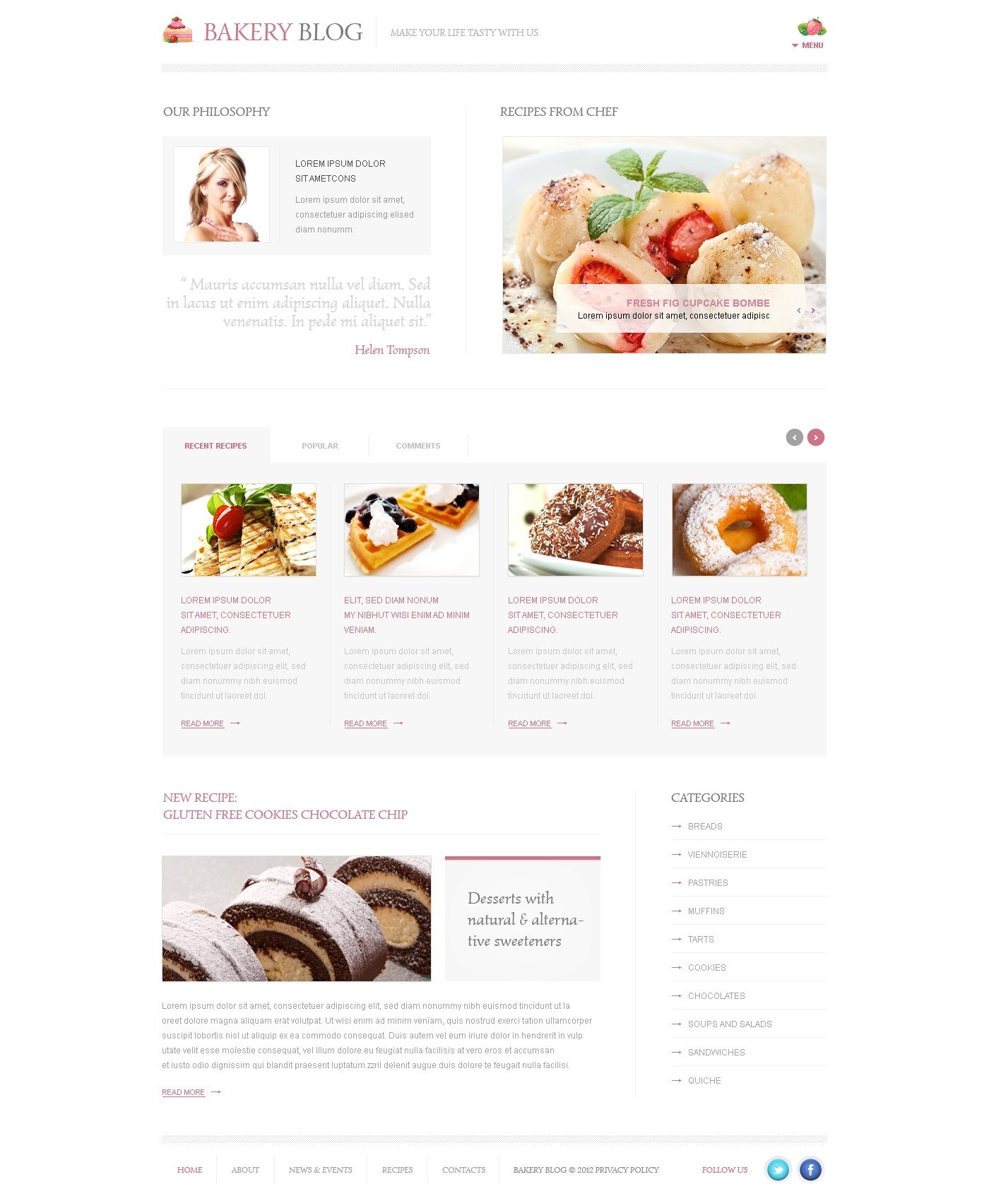 Tema WordPress para Sites de Padaria №39179 - screenshot