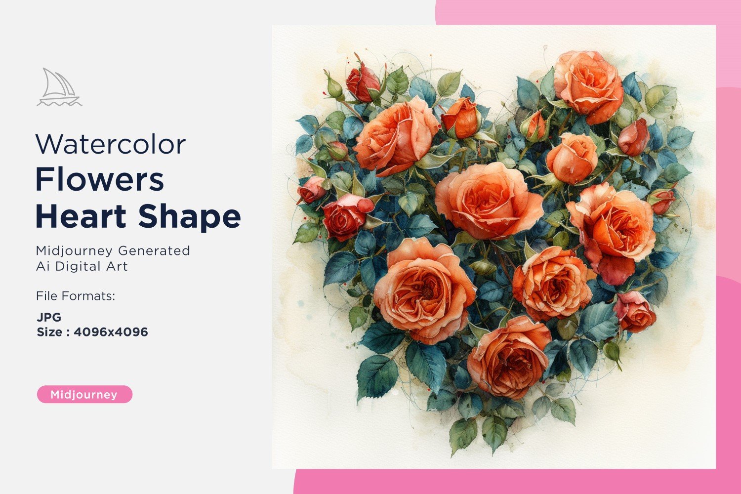 Kit Graphique #391010 Watercolor Flowers Divers Modles Web - Logo template Preview