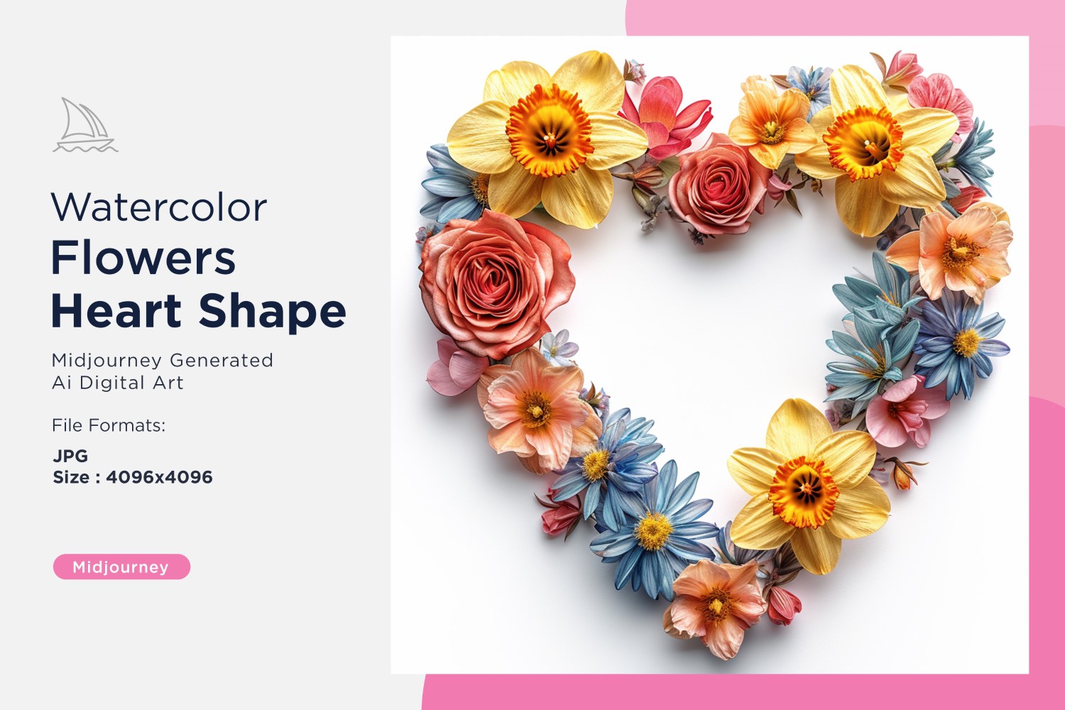 Kit Graphique #391016 Watercolor Flowers Divers Modles Web - Logo template Preview