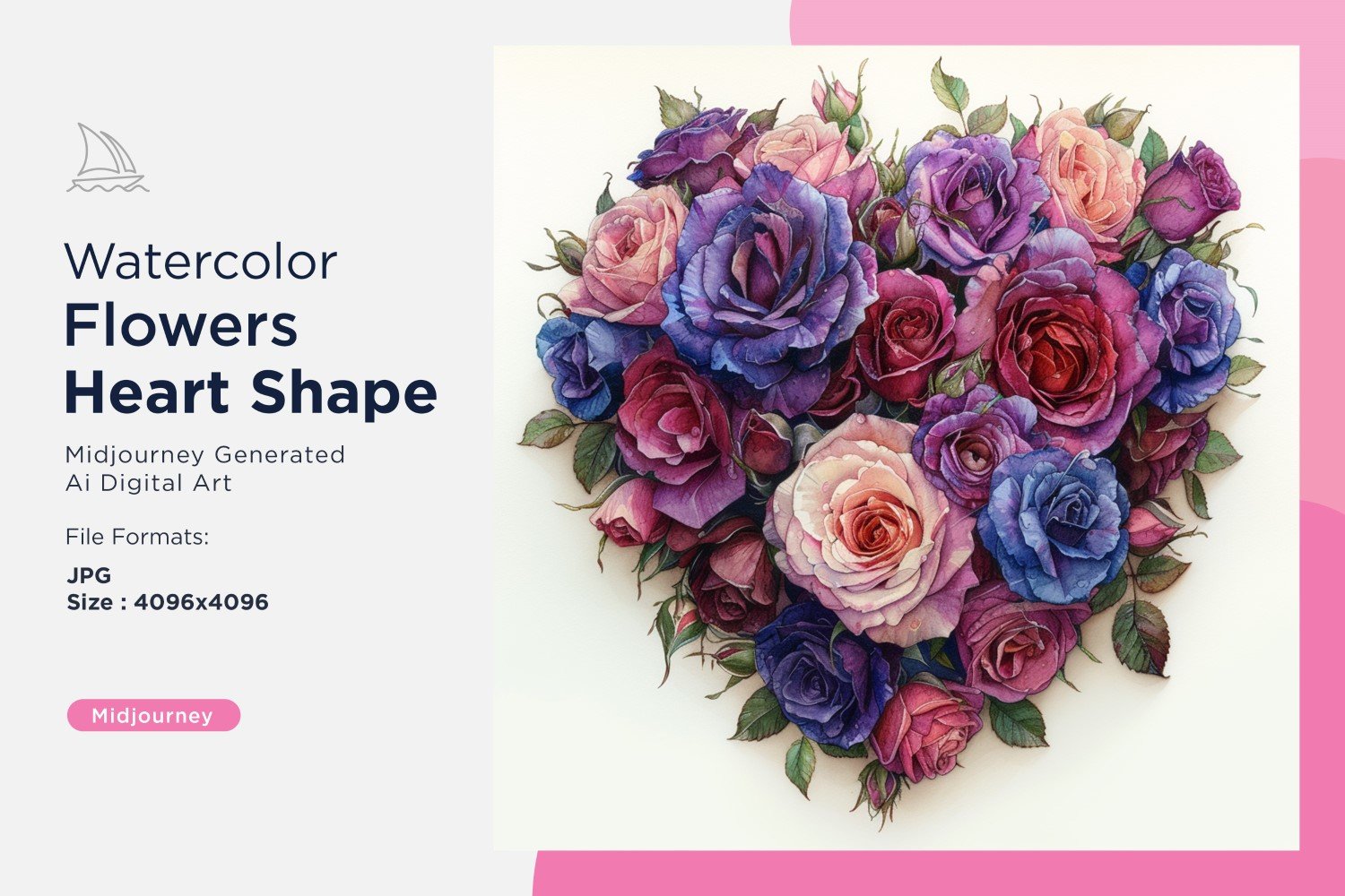 Kit Graphique #391030 Watercolor Flowers Divers Modles Web - Logo template Preview