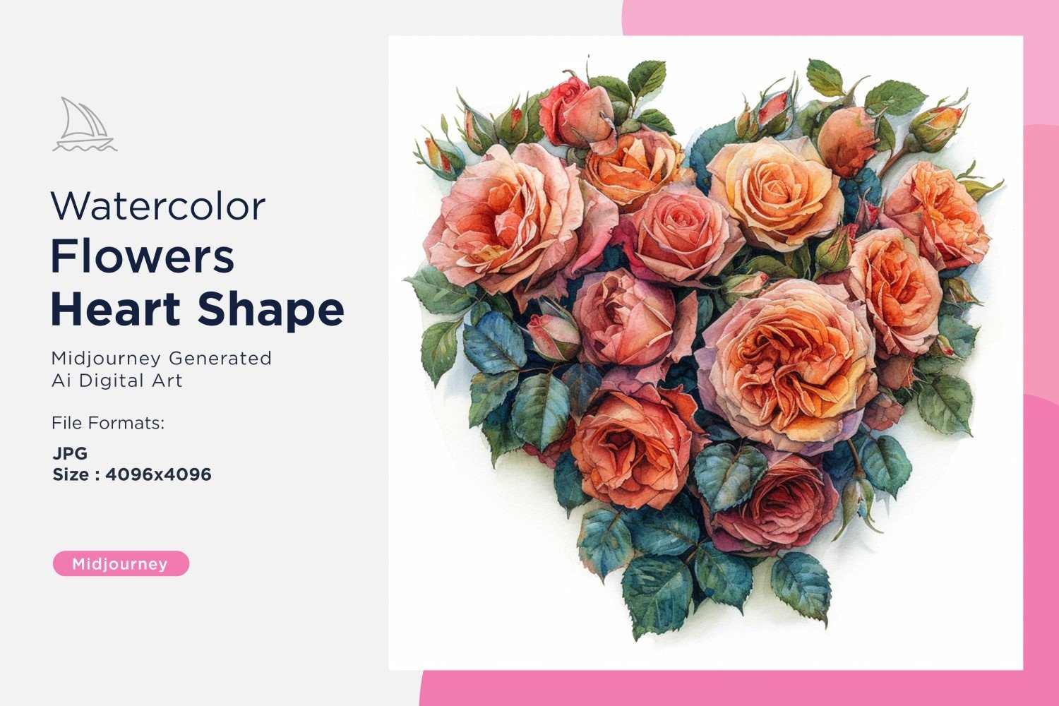 Kit Graphique #391035 Watercolor Flowers Divers Modles Web - Logo template Preview