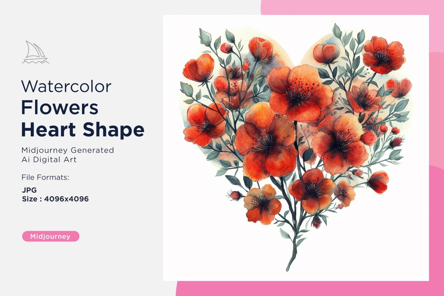 Kit Graphique #391054 Watercolor Flowers Divers Modles Web - Logo template Preview