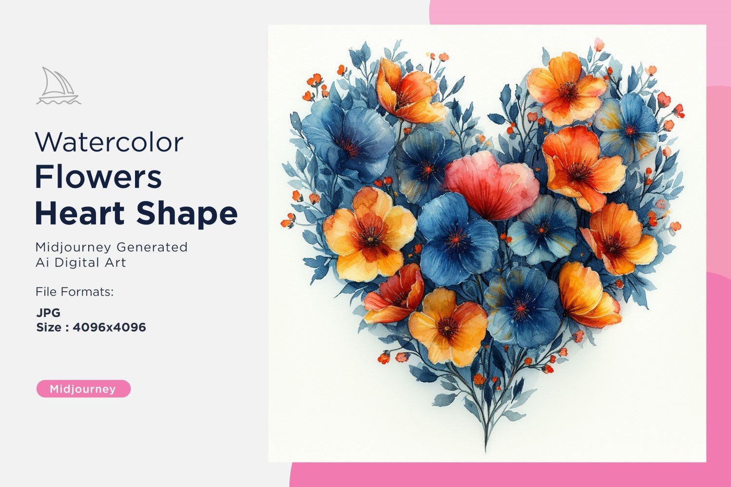 Kit Graphique #391055 Watercolor Flowers Divers Modles Web - Logo template Preview