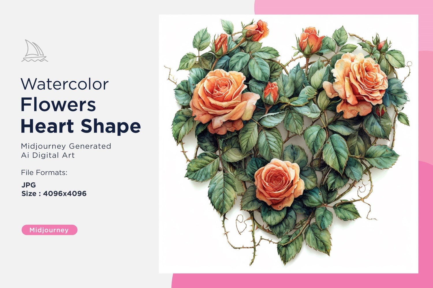 Kit Graphique #391058 Watercolor Fleurs Divers Modles Web - Logo template Preview