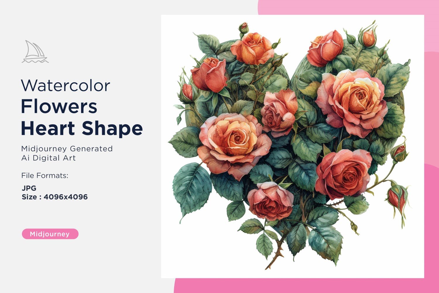 Kit Graphique #391059 Watercolor Fleurs Divers Modles Web - Logo template Preview