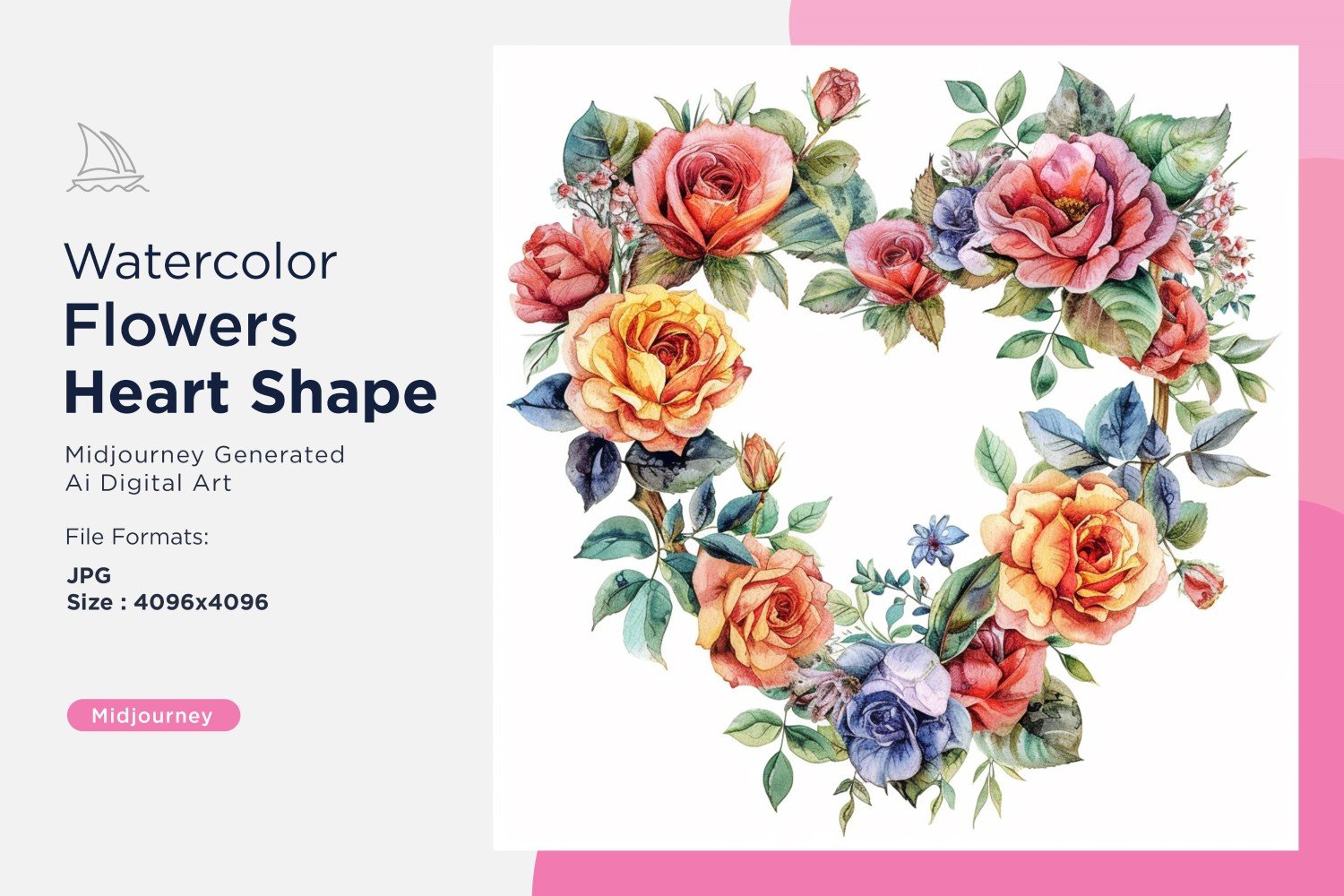 Kit Graphique #391065 Watercolor Flowers Divers Modles Web - Logo template Preview