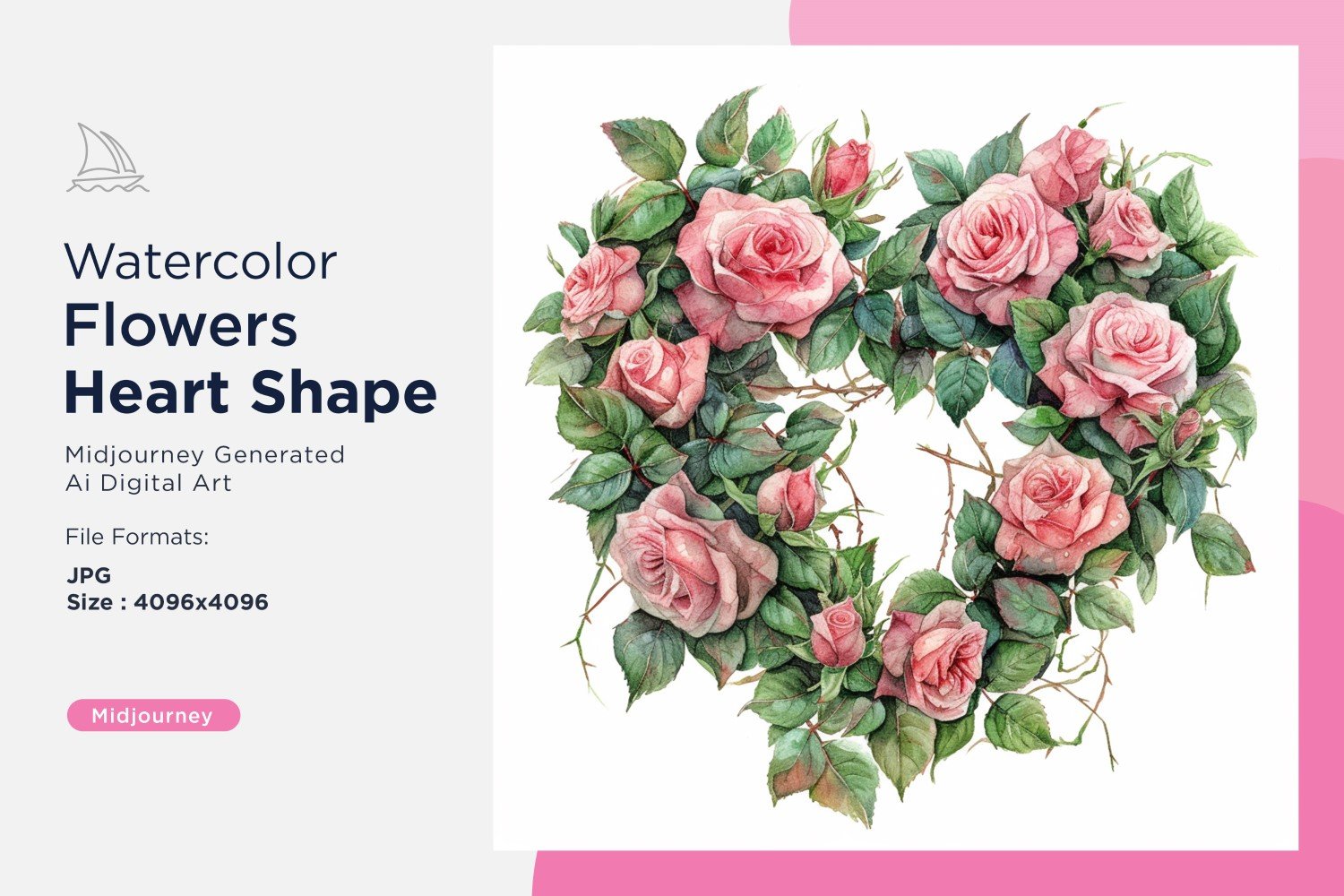Kit Graphique #391069 Watercolor Flowers Divers Modles Web - Logo template Preview