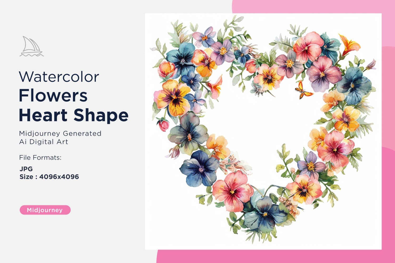 Kit Graphique #391079 Watercolor Fleurs Divers Modles Web - Logo template Preview