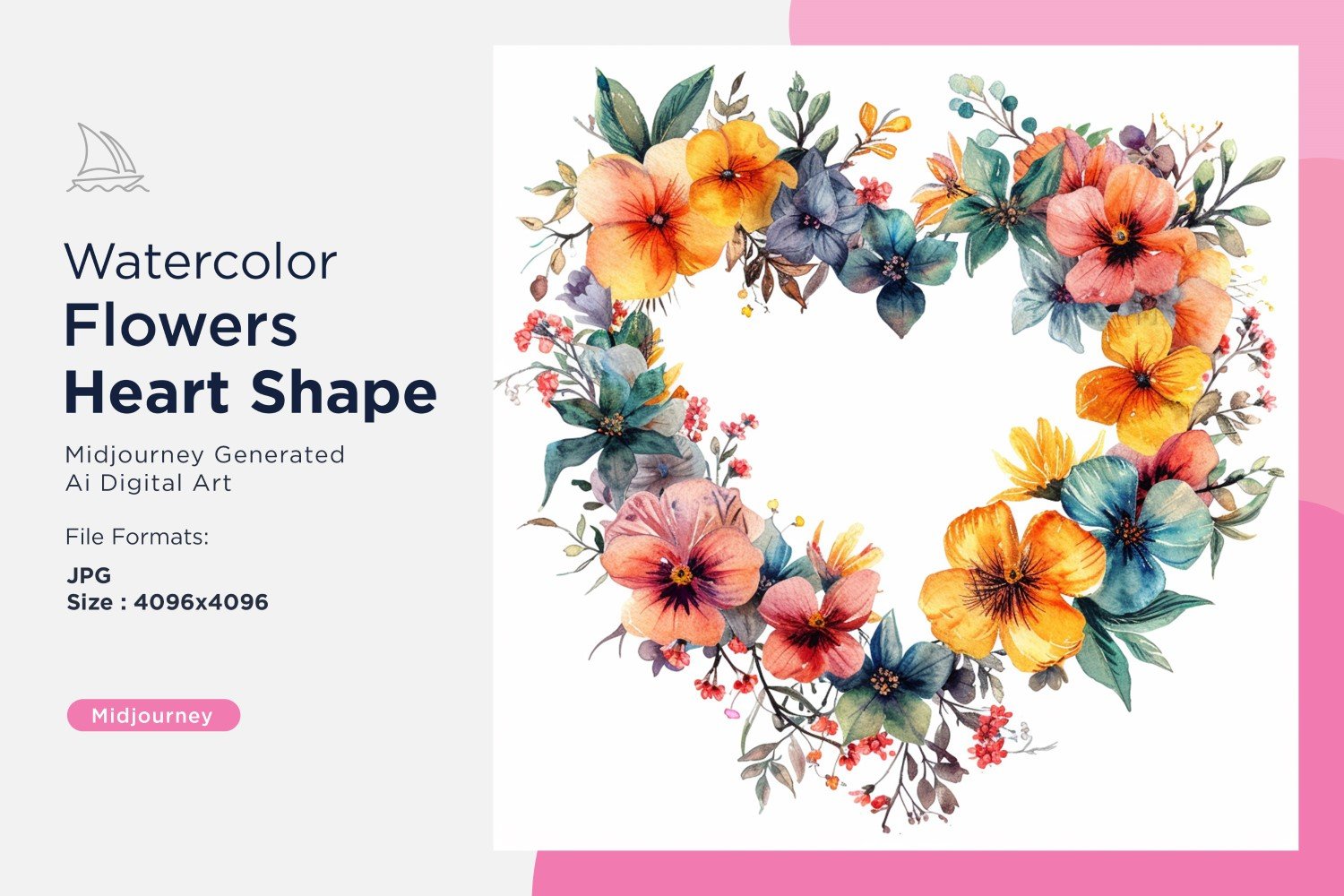 Kit Graphique #391089 Watercolor Flowers Divers Modles Web - Logo template Preview