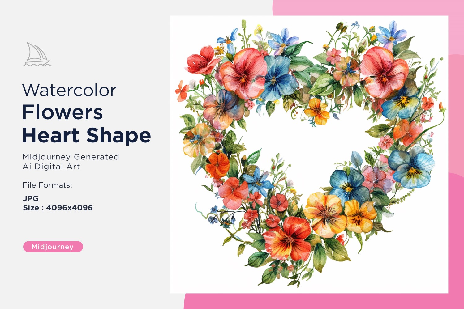 Kit Graphique #391096 Watercolor Fleurs Divers Modles Web - Logo template Preview