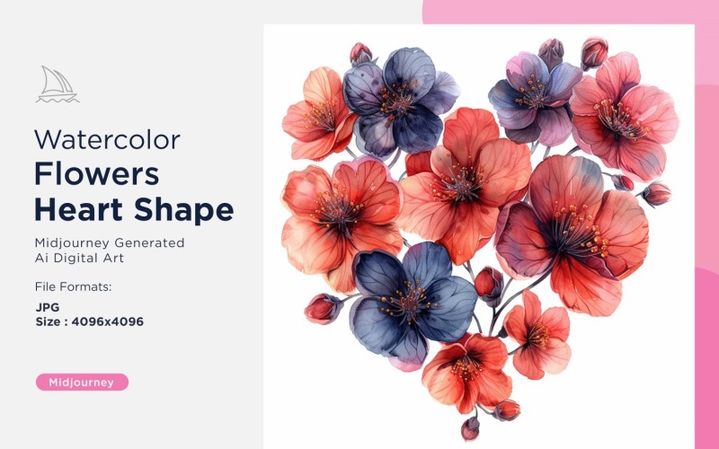 Flowers Heart Shape Everlasting Love A Valentine's Celebration 08 Illustration