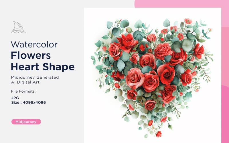 Flowers Heart Shape Everlasting Love A Valentine's Celebration 09 Illustration