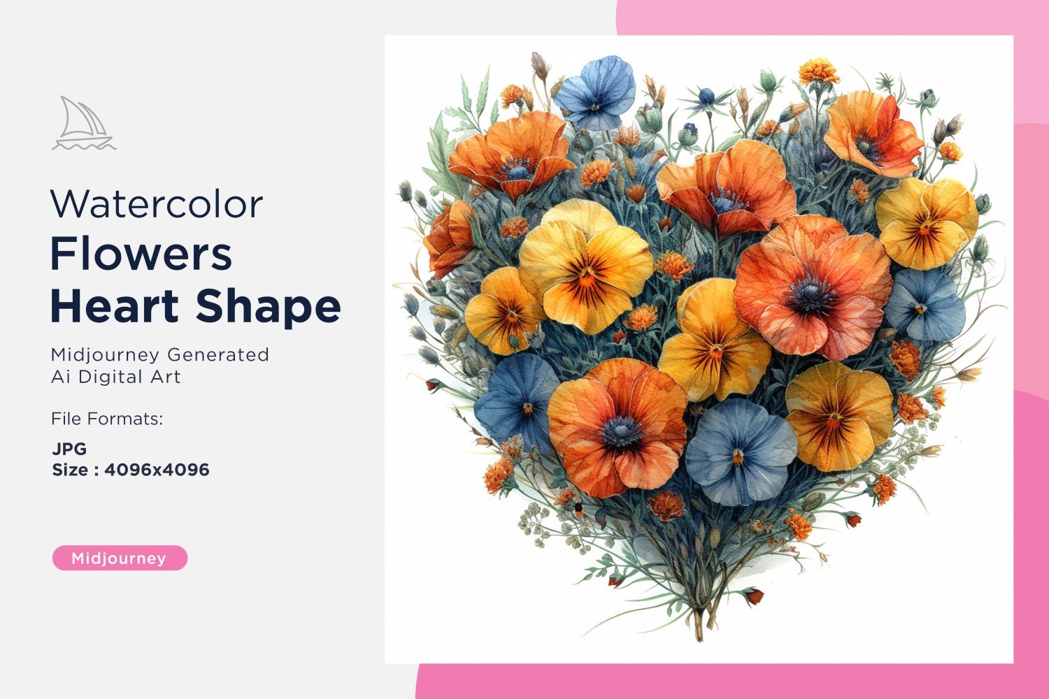 Kit Graphique #391100 Watercolor Fleurs Divers Modles Web - Logo template Preview