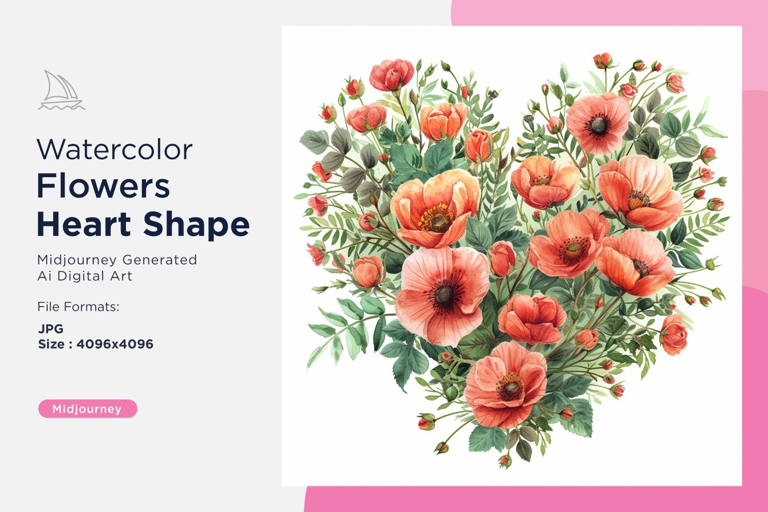 Kit Graphique #391101 Watercolor Flowers Divers Modles Web - Logo template Preview