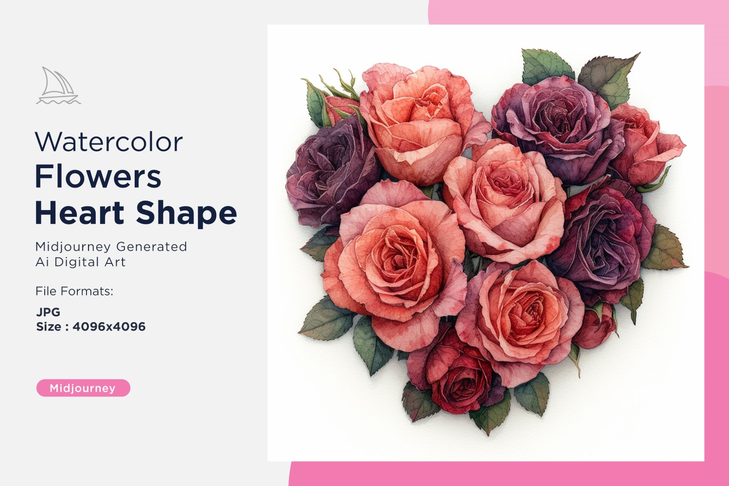 Kit Graphique #391103 Watercolor Flowers Divers Modles Web - Logo template Preview