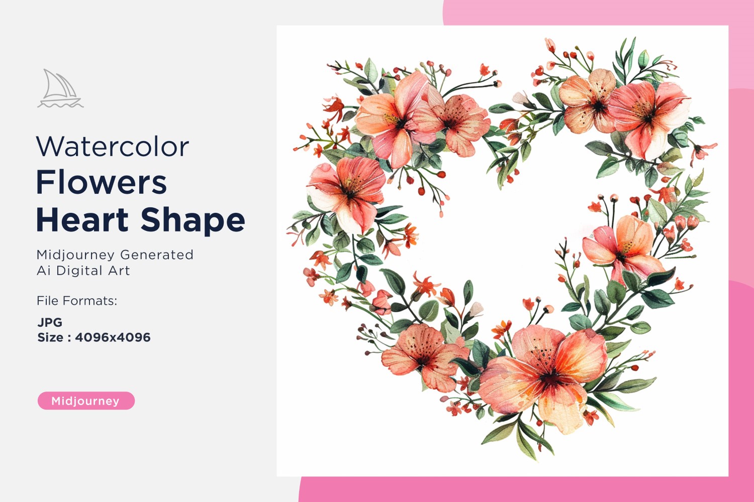 Kit Graphique #391109 Watercolor Flowers Divers Modles Web - Logo template Preview