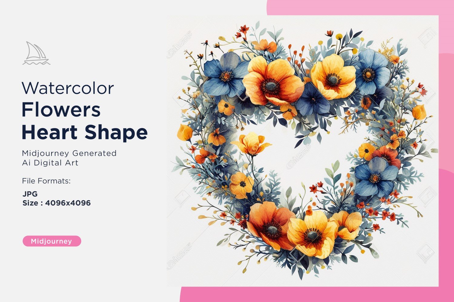 Kit Graphique #391115 Watercolor Flowers Divers Modles Web - Logo template Preview