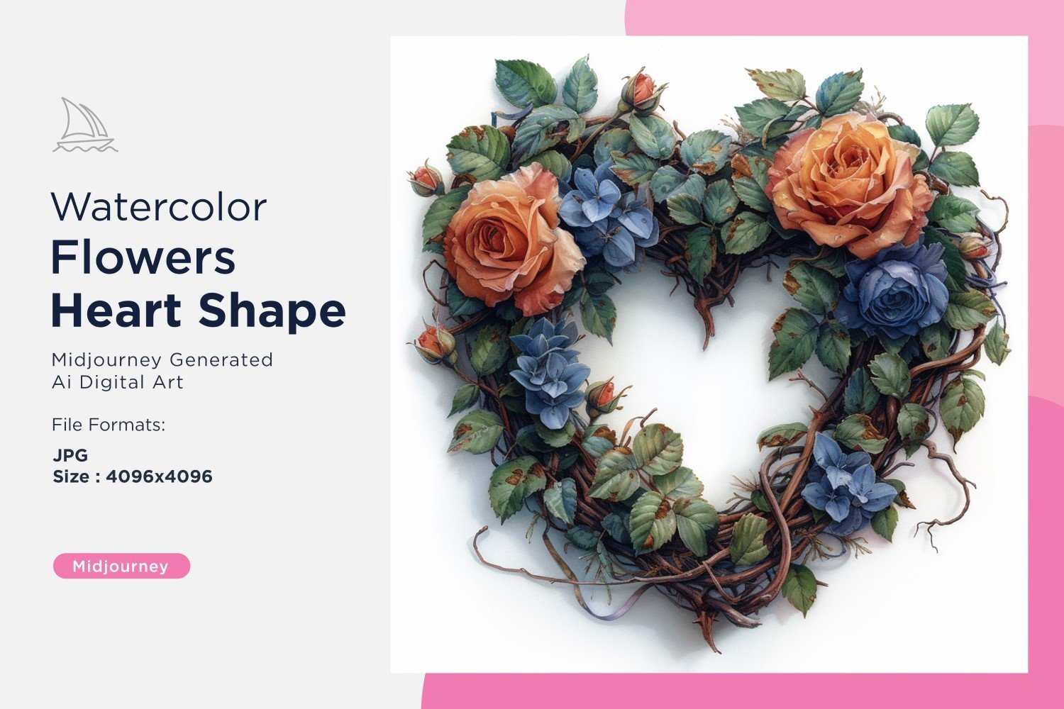 Kit Graphique #391135 Fleurs Coeur Web Design - Logo template Preview
