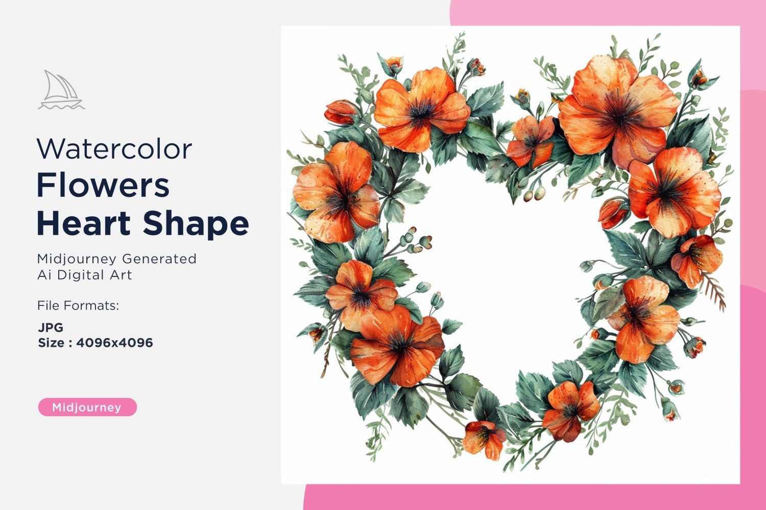 Kit Graphique #391137 Watercolor Flowers Divers Modles Web - Logo template Preview