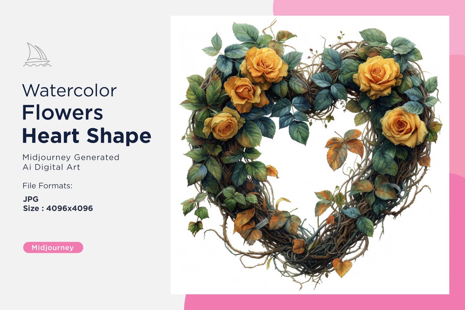 Kit Graphique #391144 Watercolor Fleurs Divers Modles Web - Logo template Preview