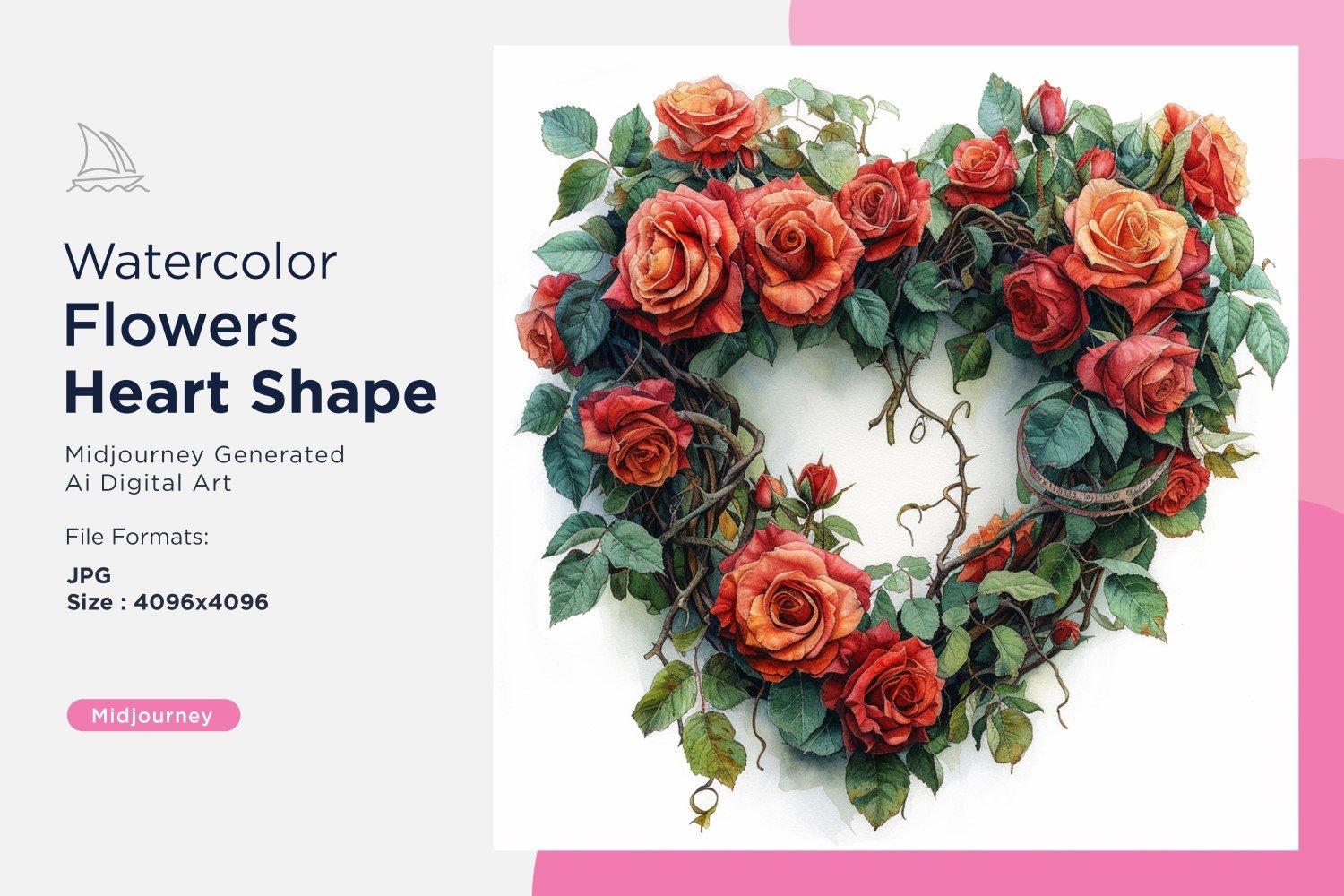 Kit Graphique #391148 Fleurs Coeur Web Design - Logo template Preview