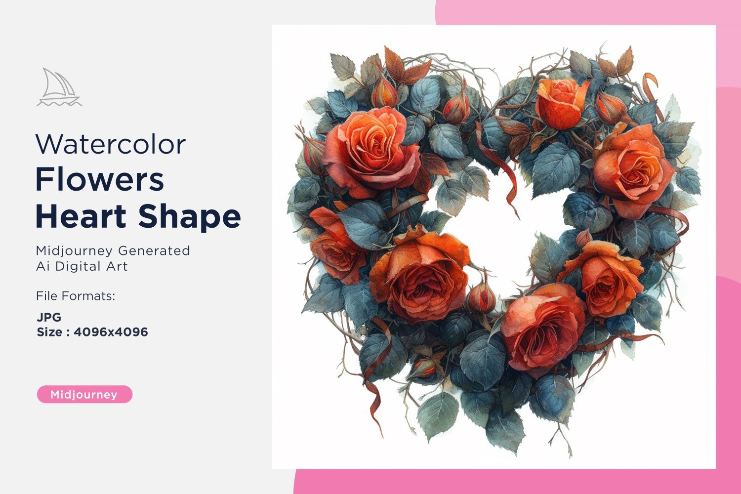Kit Graphique #391150 Watercolor Flowers Divers Modles Web - Logo template Preview