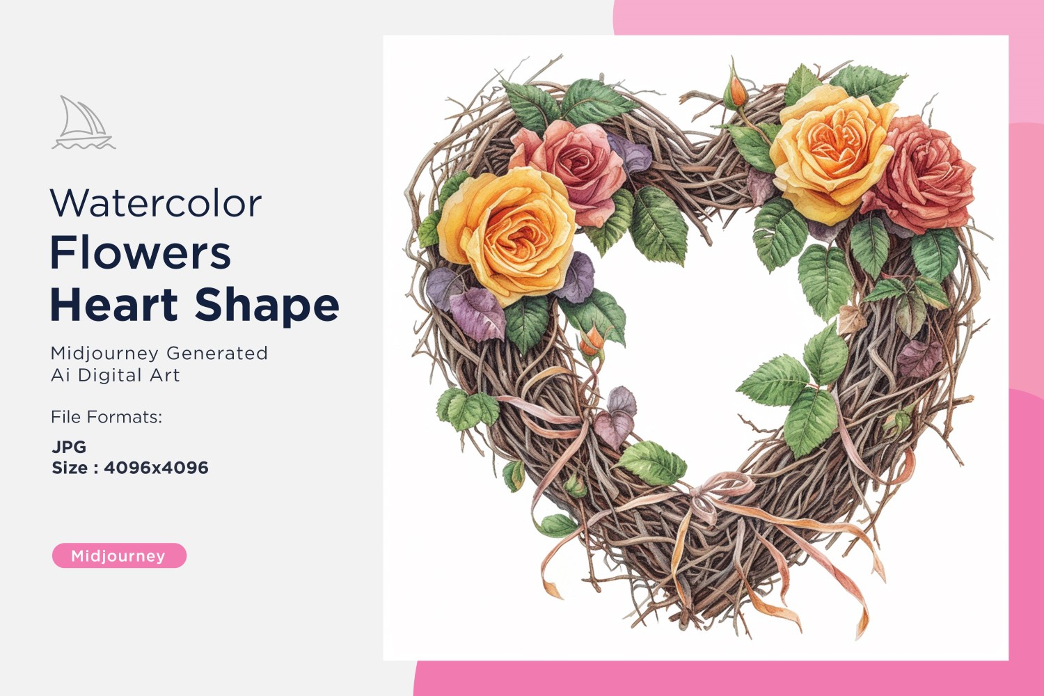 Kit Graphique #391164 Fleurs Coeur Web Design - Logo template Preview