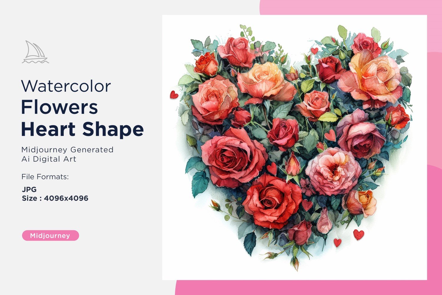 Kit Graphique #391189 Watercolor Flowers Divers Modles Web - Logo template Preview