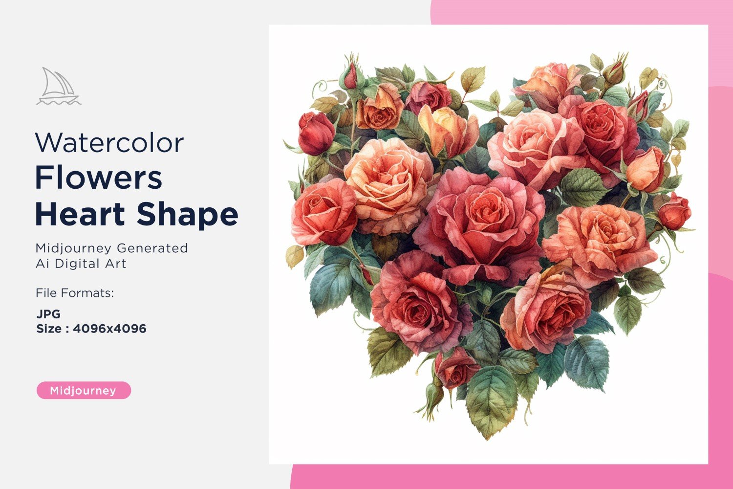 Kit Graphique #391192 Watercolor Flowers Divers Modles Web - Logo template Preview