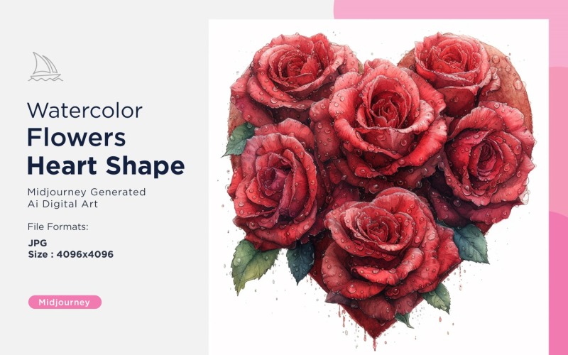 Flowers Heart Shape Everlasting Love A Valentine's Celebration 12 Illustration