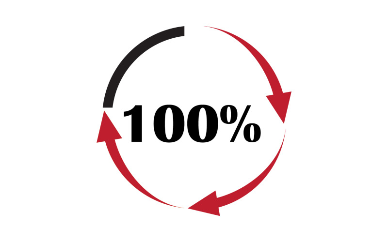 100 persent icon symbol logo version v15 Logo Template